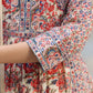 Floral Printed Sequinned Pure Cotton Kurta & Trousers With Dupatta