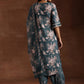 Floral Printed Regular Gotta Patti Pure Cotton Kurta with Salwar & With Dupatta