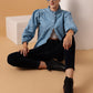 Comfort Denim Cotton Puff Sleeves Casual Shirt