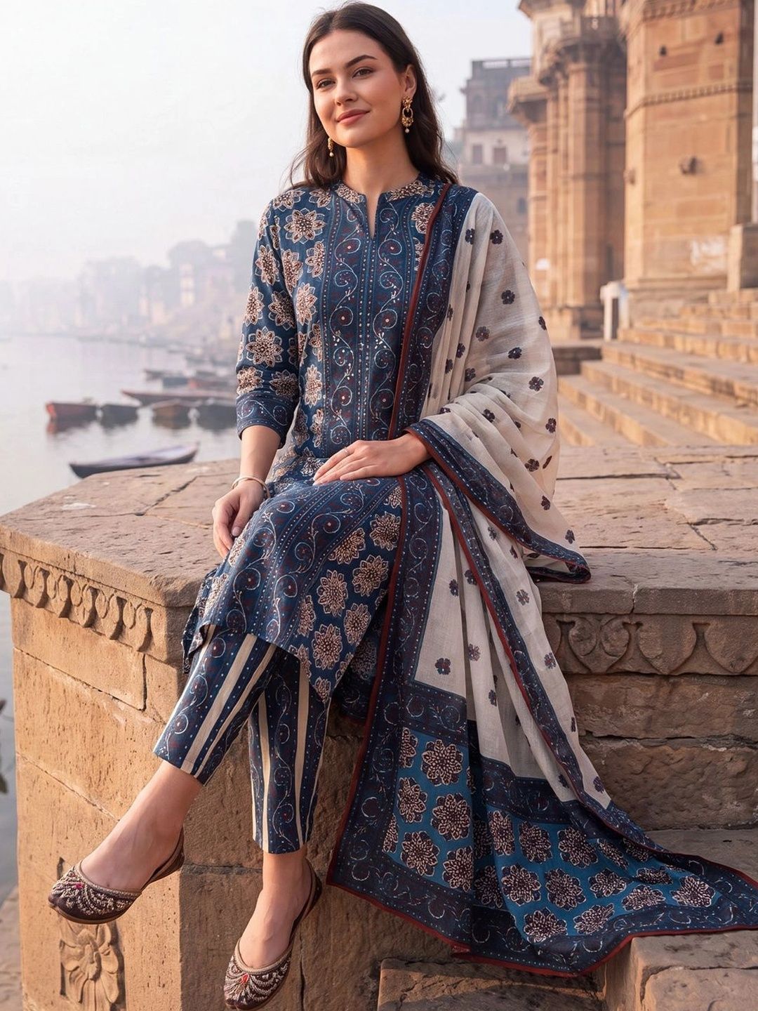 Women Regular Size Kurta Set Cotton