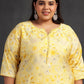 Plus Size Floral Printed Regular Kurta With Trousers & Dupatta