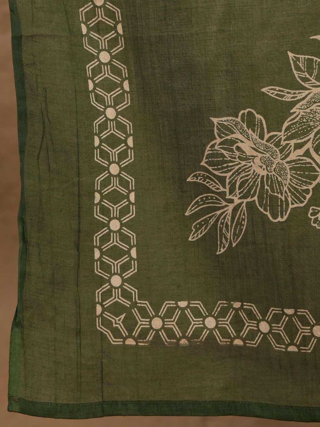 Women Ethnic Motifs Regular Thread Work Pure Cotton Kurta with Trousers & With Dupatta