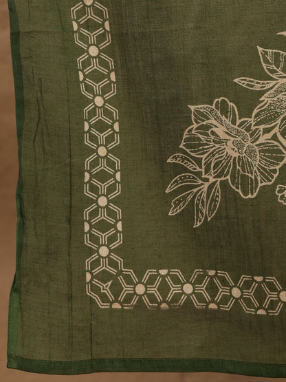 Women Ethnic Motifs Regular Thread Work Pure Cotton Kurta with Trousers & With Dupatta