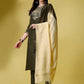 Women Yoke Design Regular Kurta with Trousers & With Dupatta