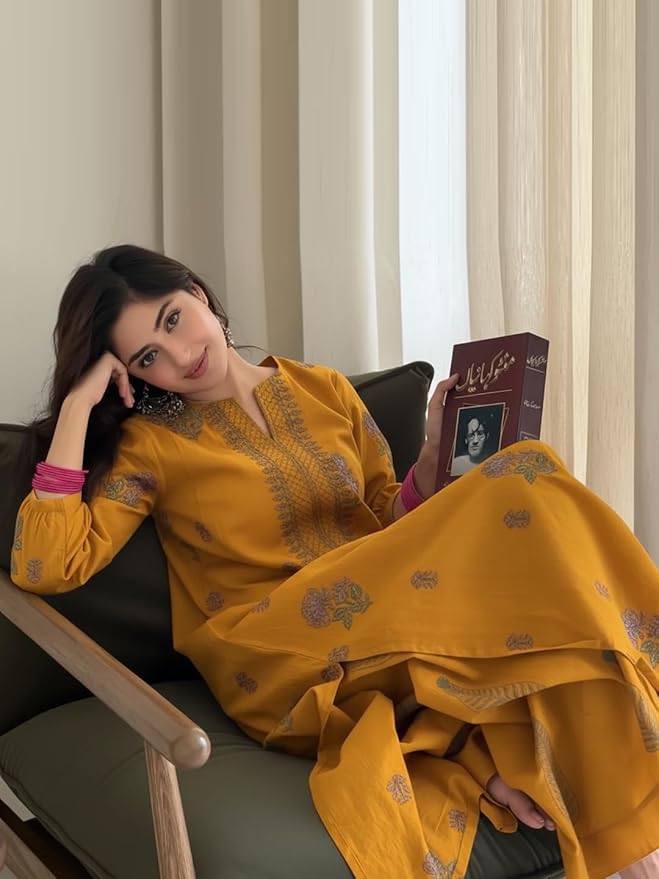 Comfy Kurta with Palazzo - Mustard