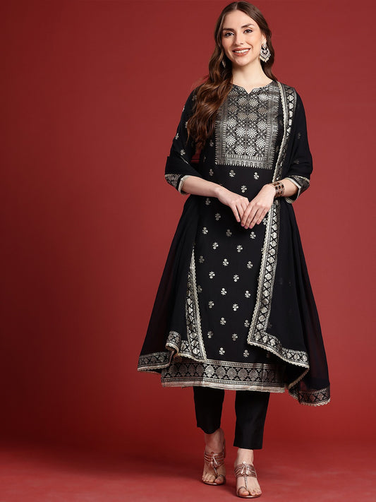 Ethnic Motifs Printed Kurta with Trousers & Dupatta