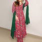 Floral Printed Kurta with Palazzo and Dupatta