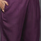 Women Plus Size Purple Ethnic Motifs Kurta with Palazzos & With Dupatta