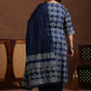 Plus Size Ethnic Motif Printed Pure Cotton Kurta with Salwar & Dupatta