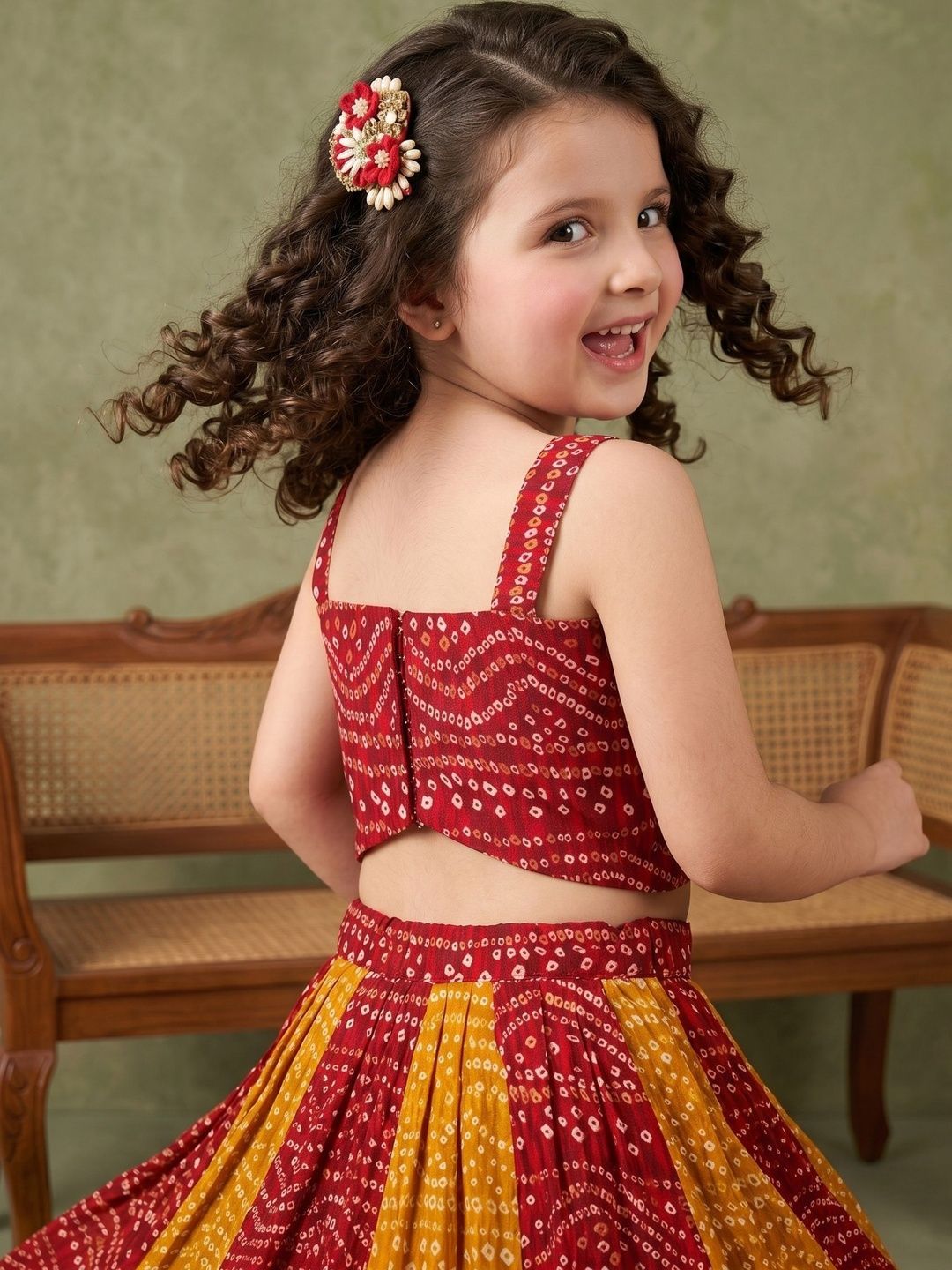 Girls Printed Ready to Wear Lehenga &