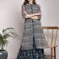 Women Beige & Black Printed Kurta with Palazzos