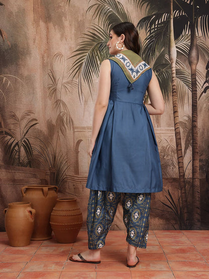 Women Yoke Design Empire Kurta with Salwar & With Dupatta