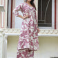 Women Floral Printed Regular Kurta with Trousers