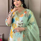 Floral Printed Regular Zari Kurta ,Trousers & Dupatta