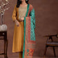 Women Ethnic Motifs Printed Regular Kurta with Trousers & With Dupatta