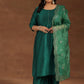 Plus Size Floral Embroidered Sequinned Kurta ,Palazzos & Dupatta