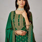 Green Ethnic Motifs Embroidered Kurta with Churidar & Dupatta