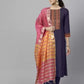 Women Kurta Pant And Dupatta Set Cotton Blend