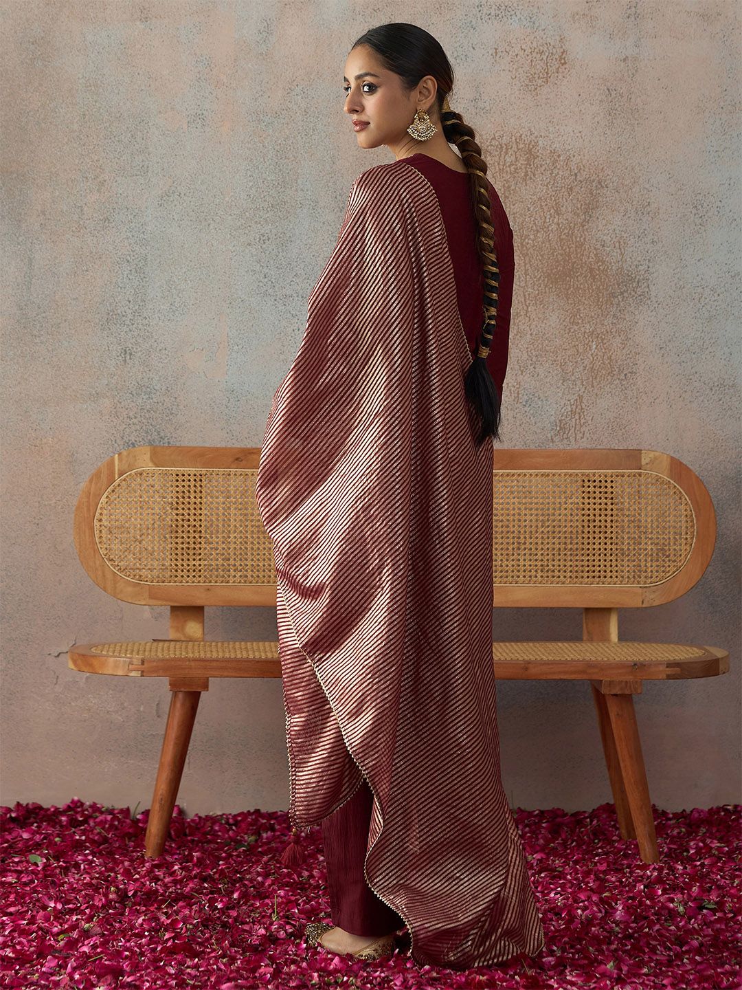 Women Regular Size Kurta Set Silk Blend