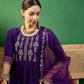 Zari Embroidered A-Line Kurta Sets