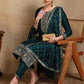 Women Floral Embroidered Regular Sequinned Kurta with Trousers & With Dupatta