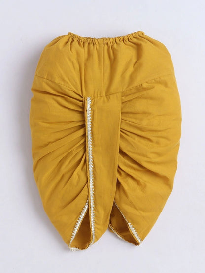Boys Ethnic Motifs Printed Angrakha Pure Cotton Top with Dhoti Pants
