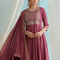 Embroidered Regular Sequinned Kurta with Palazzos & Dupatta