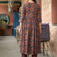 Ethnic Motifs Printed A-Line Kurta with Trousers & Dupatta