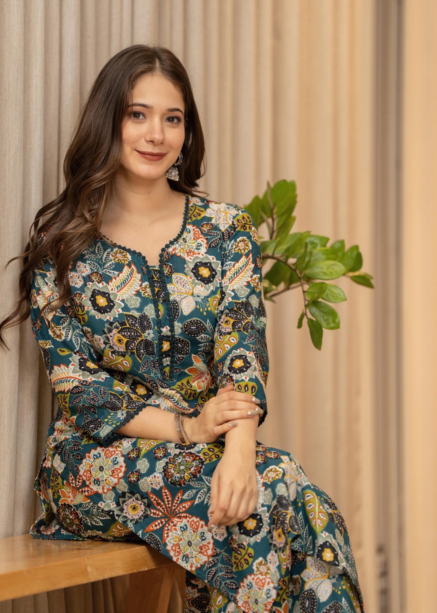 Women Pure Cotton Kurta Pant Set