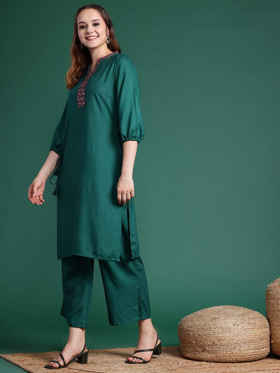 Mirror Work Kurta with Palazzos