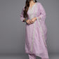 Ethnic Motifs Embroidered Regular Sequinned Kurta with Trousers & Dupatta