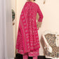 Printed & Embroidered Pure Cotton A-Line Kurta With Trouser & Dupatta