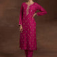 Floral Embroidered Regular Kurta With Trousers & Dupatta