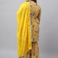 Plus Size Floral Printed Gotta Patti Kurta With Sharara & Dupatta