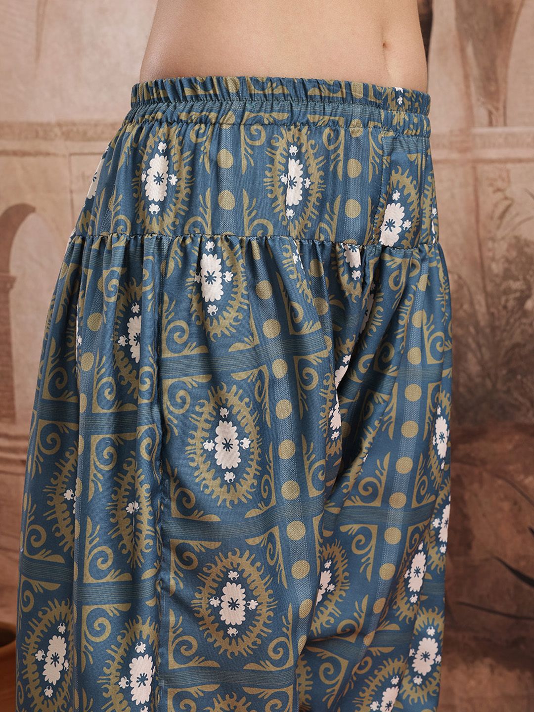 Women Yoke Design Empire Kurta with Salwar & With Dupatta
