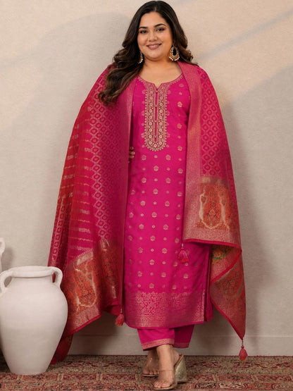 Women Ethnic Motifs Embroidered Regular Kurta with Trousers & With Dupatta