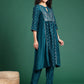 Ethnic Motifs Foil Printed Regular Gotta Patti Kurta with Trousers