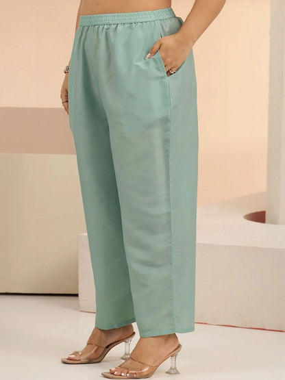 Women Ethnic Motifs Embroidered Regular Thread Work Kurta with Palazzos & With Dupatta