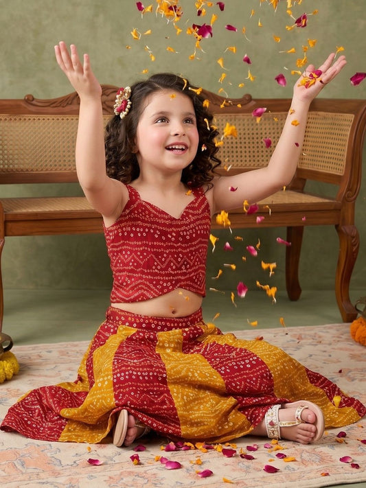 Girls Printed Ready to Wear Lehenga &