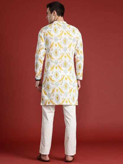 Ethnic Motifs Printed Cotton Kurta (Top only)