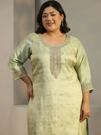 Women Ethnic Motifs Regular Thread Work Kurta with Palazzos & With Dupatta