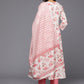 Women Floral Embroidered Sequinned Pure Cotton Kurta with Trousers & With Dupatta