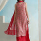 Paisley Printed V-Neck Sleeveless Kurta with Palazzos & With Dupatta