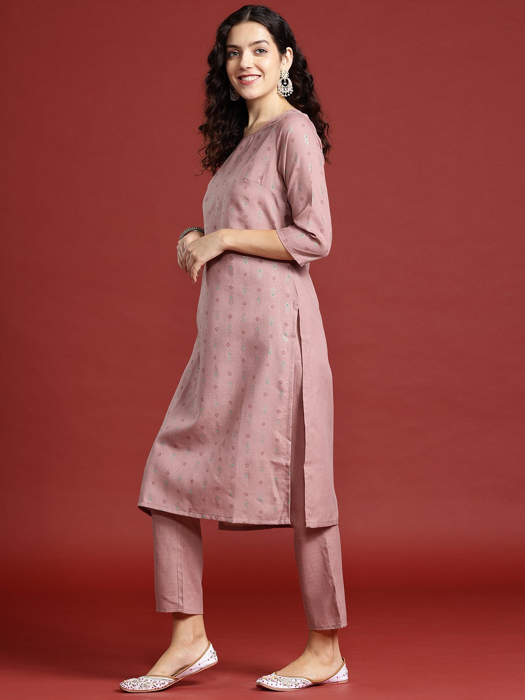 Ethnic Motifs Printed Regular Kurta with Trousers & Dupatta