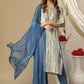 Printed Regular Kurta with Trousers & Dupatta