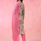 Women Floral Printed Regular Pure Cotton Kurta with Trousers & With Dupatta