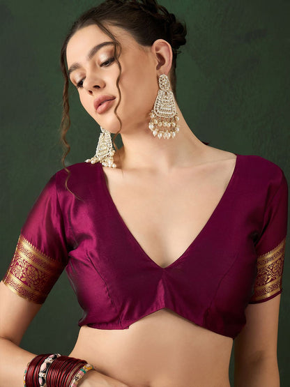 Woven Design Saree With Blouse Piece