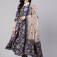 Floral Printed Pure Cotton Kurta with Trousers & Dupatta