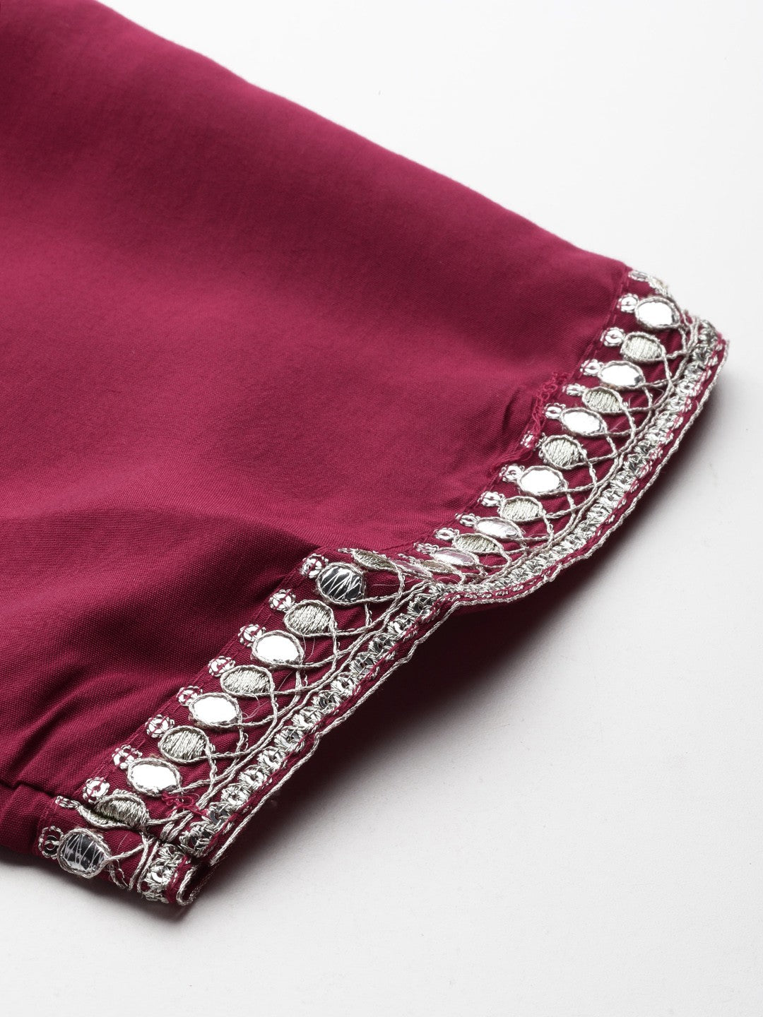 Embroidered Regular Sequinned Kurta with Trousers & Dupatta