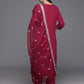 Embroidered Regular Sequinned Kurta with Trousers & Dupatta